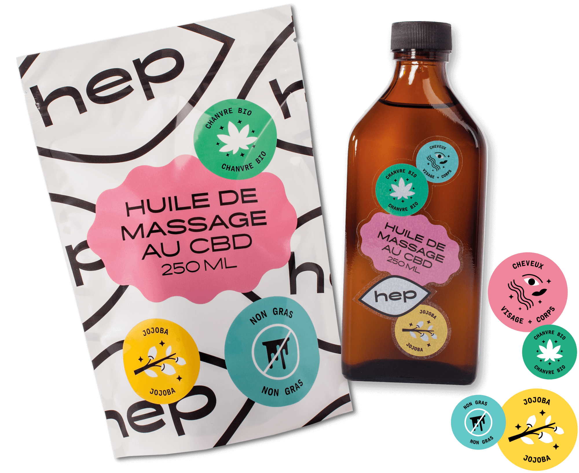 fiche huile massage 250 ml hep